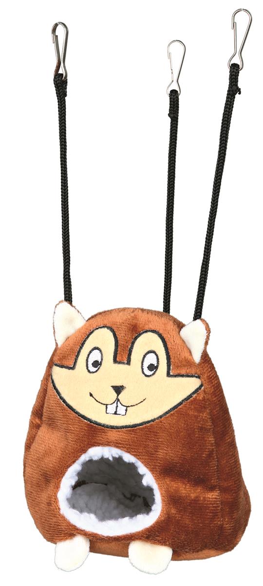 Hule i plysj brun hamster ø11cmx14cm