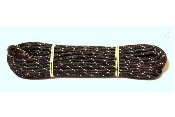 Alac sporline nylon svart m/refleks 6mmx15m