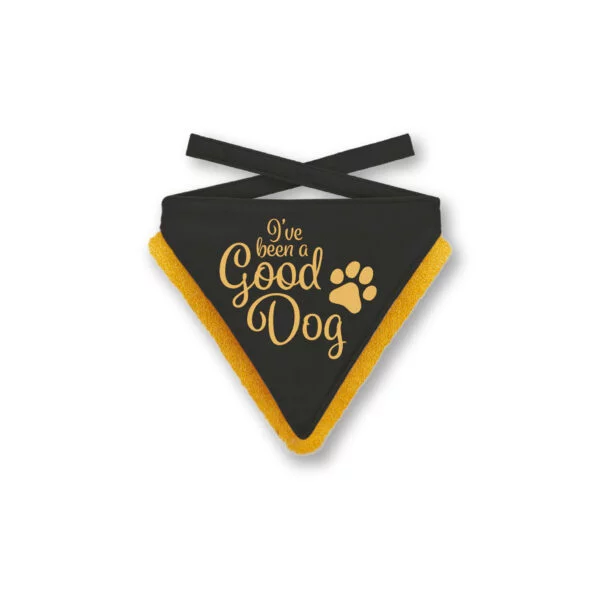 Julebandana Hund Svart "I've Been a Good Dog" S