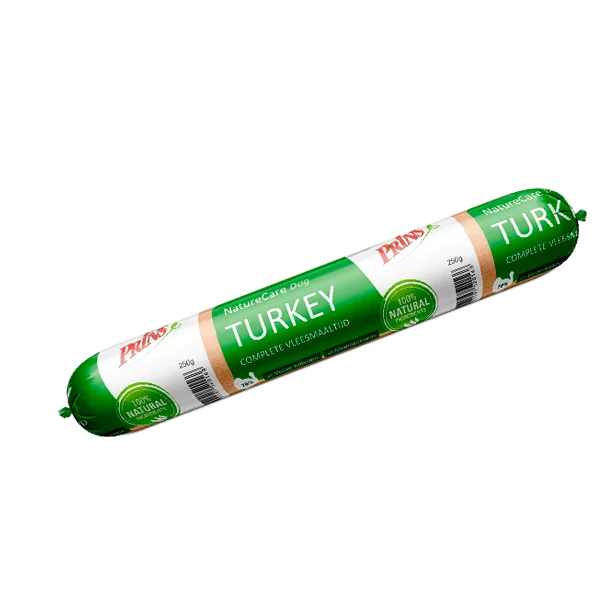 Prins NatureCare Dog pølse turkey 250g