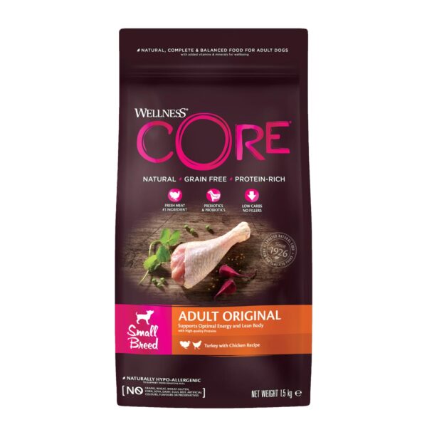 Core Dog Adult Small Breed Original kalkun 1,5 kg
