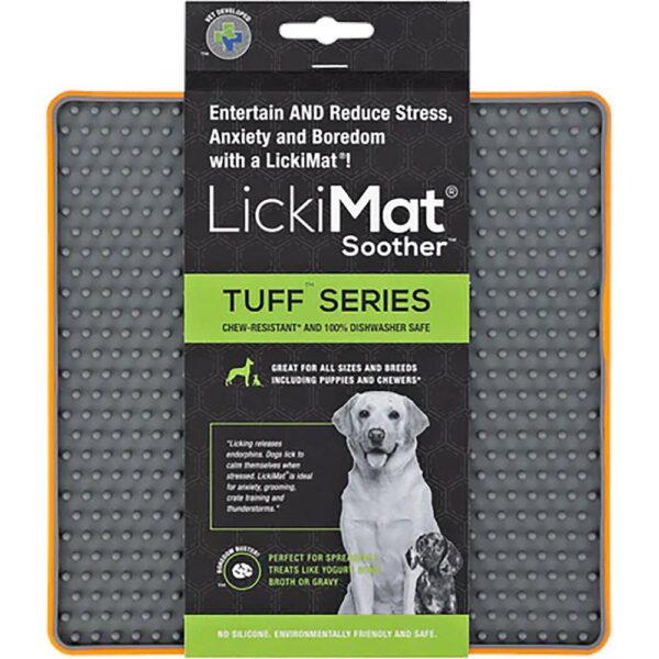 Lickimat Soother Tuff orange 20x20cm