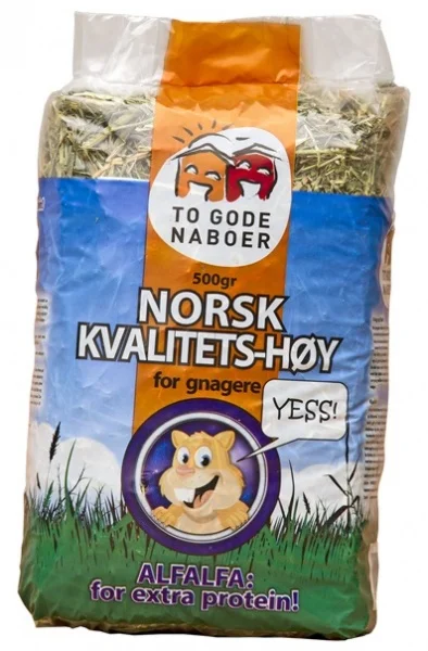 To Gode Naboer Høy Alfalfa 0,5kg