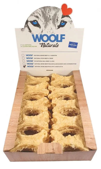 Woolf Bone Beef, poultry liver & Yucca 24g