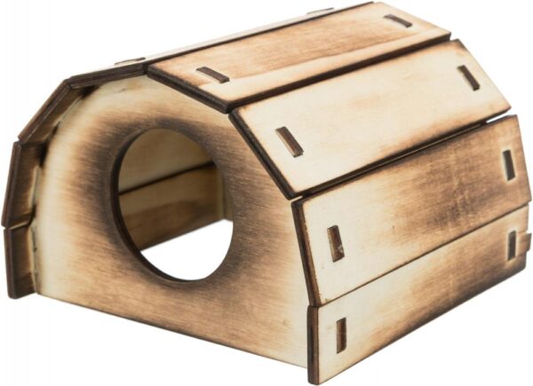Gnagerhus Mikkel brent tre/furu 13x13x9cm