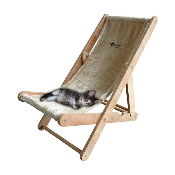 Strandstol til katt beige 80x36cm