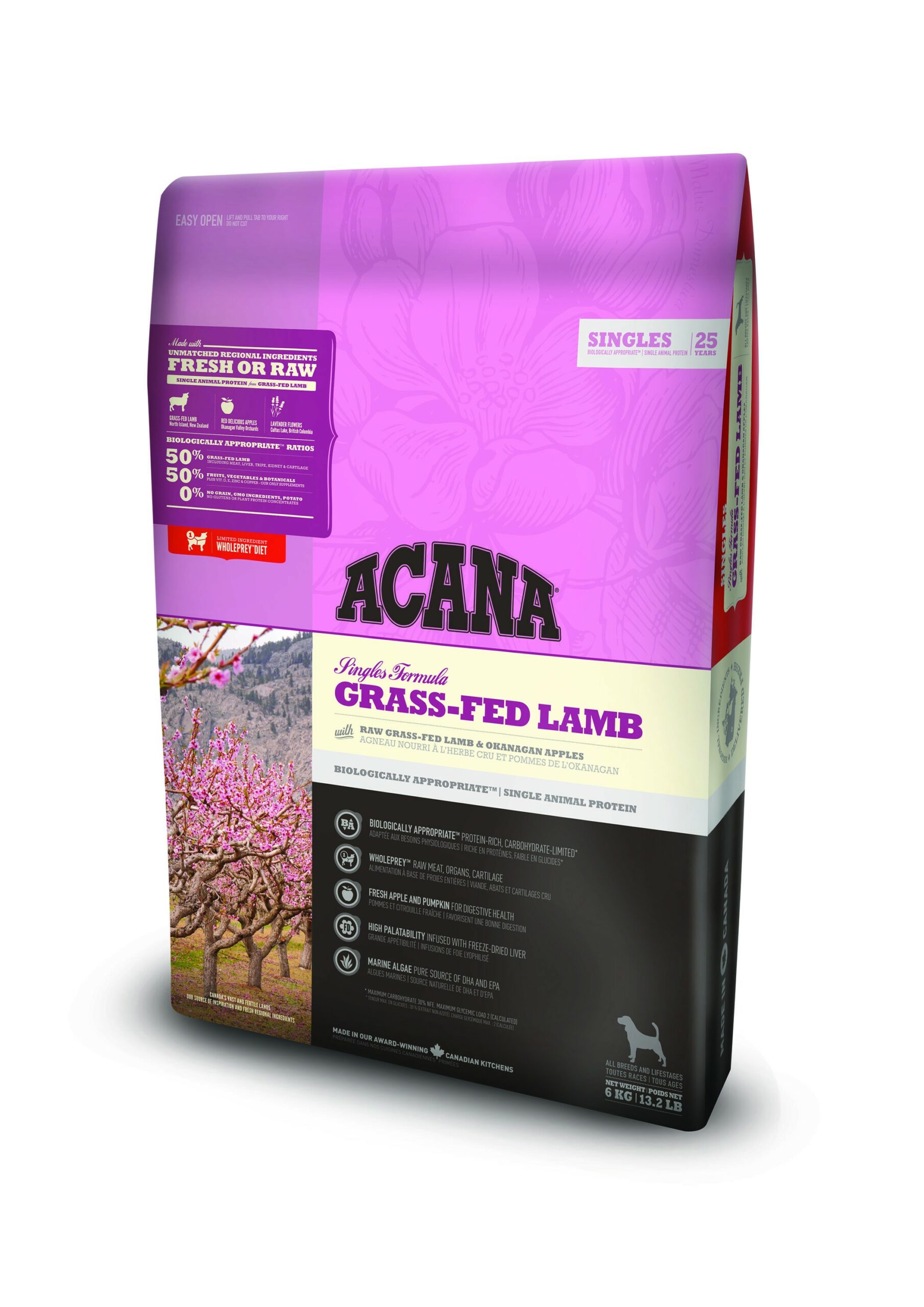 Acana Dog Singles Grass Fed Lamb 2kg HCPet.no Gratis frakt