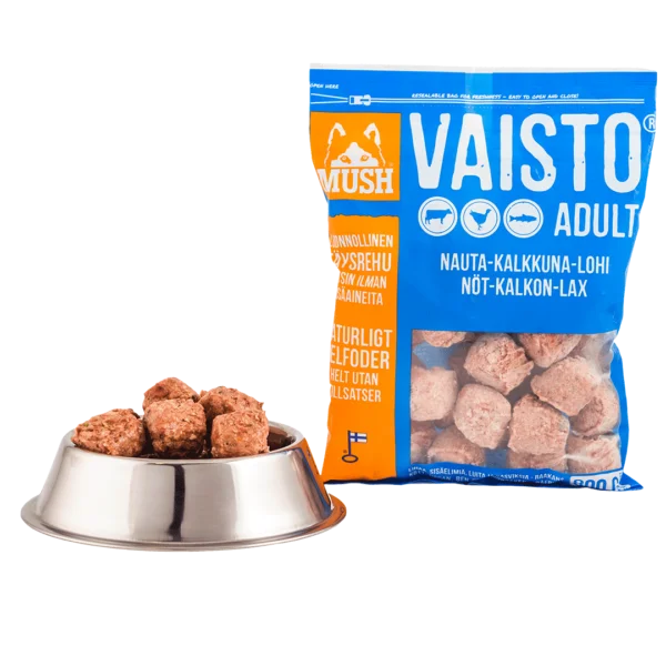 Mush B.A.R.F Vaisto adult blå storfe/kalkun/laks 800 gram