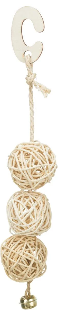 Fugleleke rottingballer m/bjelle 24cm