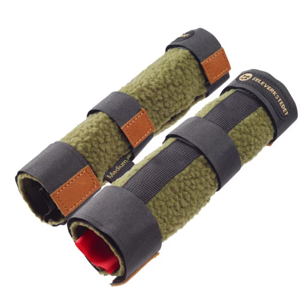 Seleverkstedet Fleece dog leg protector grønn skaremansjetter 4pakk S