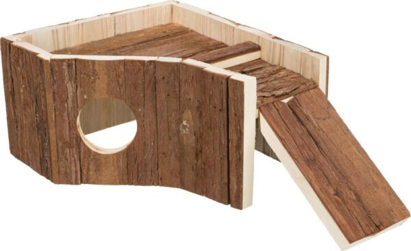 Hamsterhus Hedwig furu m/takterrasse 30x26x14cm