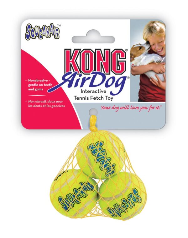 KONG SqueakAir Tennisball XS 3pk ø4cm