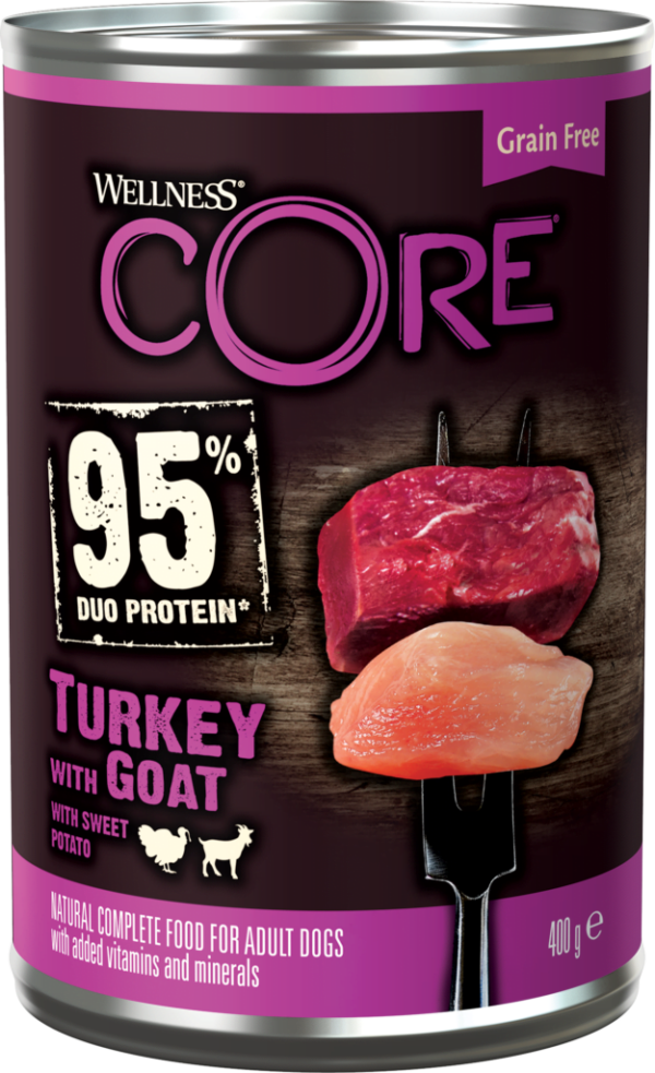 Core Dog 95 % DUO PROTEIN kalkun & geit 400 g