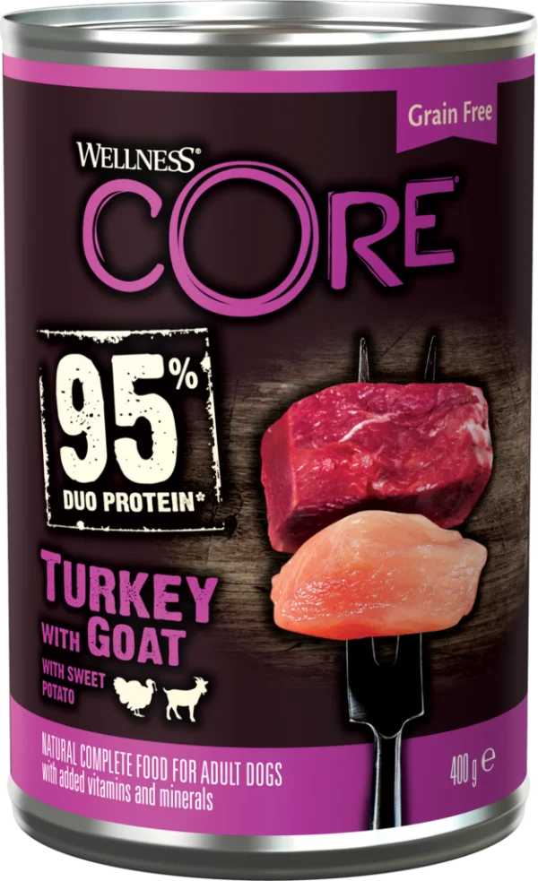 Core Dog 95 % DUO PROTEIN kalkun & geit 400 g