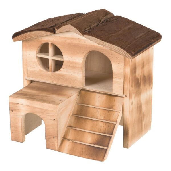 Hamsterhus Kajsa Brent tre/furu 15x13x17cm