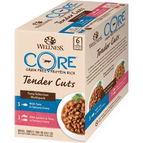 Core Cat Tender Cuts tunfisk selection 6x85g