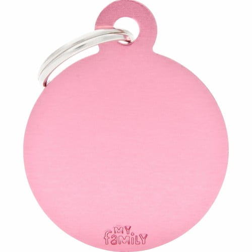 My Family Tags basic rund rosa stor