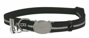 Rogz Alleycat Halsbånd Svart m/refleks S 11mmx20-31cm