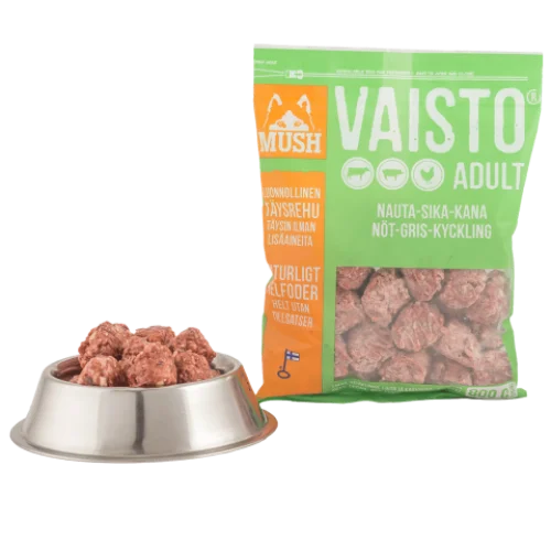 Mush B.A.R.F Vaisto adult grønn storfe/gris/kylling 800 gram