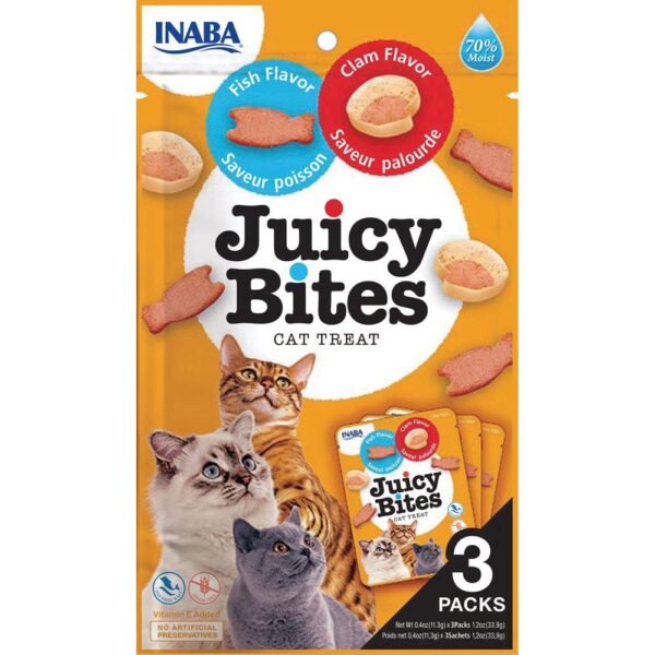Churu Cat Juicy Bites Fish/Clam 3pk