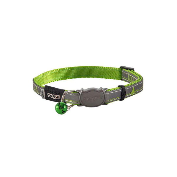 Rogz halsbånd nightcat lime m/refleks S 11mm x20-31cm