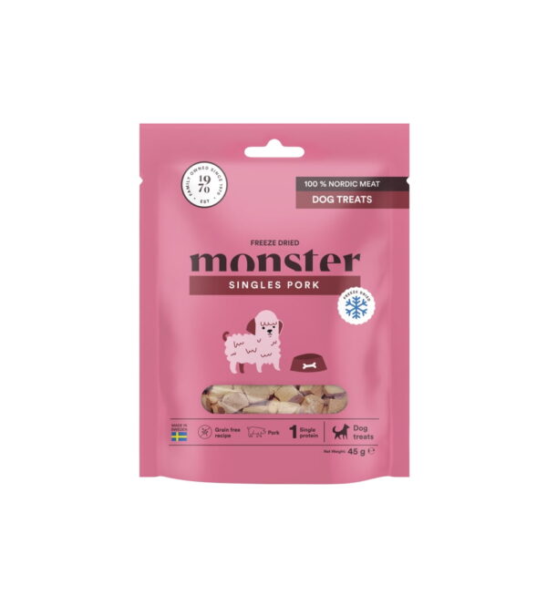Monster dog treats freeze dried pork 45 g