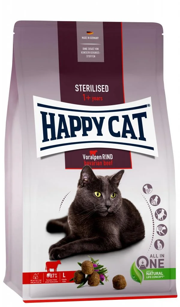 Happy Cat Supreme adult sterilisert biff 10 kg