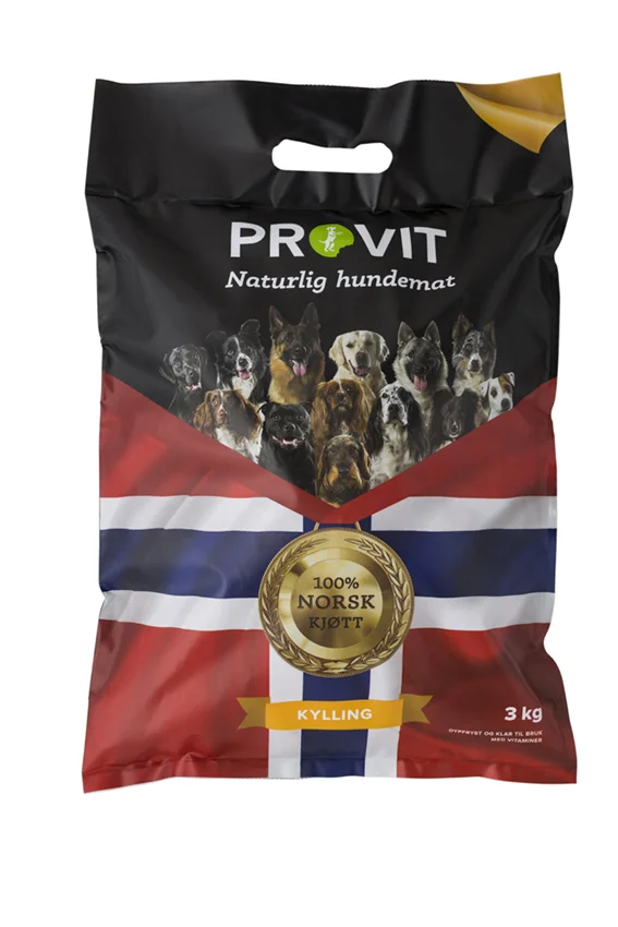Provit frossen kylling m/vitamin 3 kg