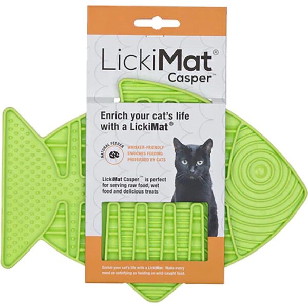 Lickimat Cat Casper grønn 22x15cm