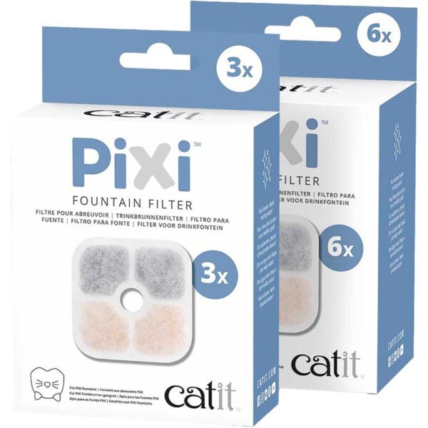 Catit vannfontene Pixi 2,5L filter 6stk