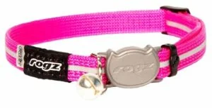 Rogz Alleycat Halsbånd Rosa m/refleks S 11mmx20-31cm
