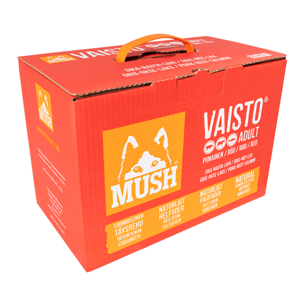 Mush B.A.R.F Vaisto adult rød gris/storfe/laks 10kg