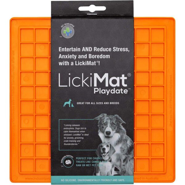 Lickimat Playdate oransje 20x20cm