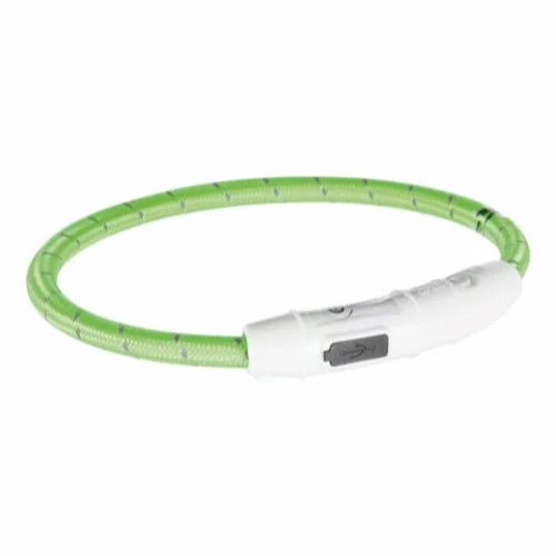 Trixie Flash lysring USB M-L 45cm/ø7mm grønn