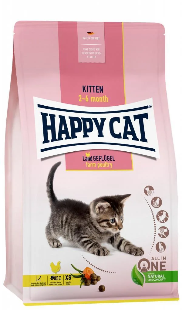 Happy Cat Supreme kattunge fugl (fra 5 uker) 4 kg