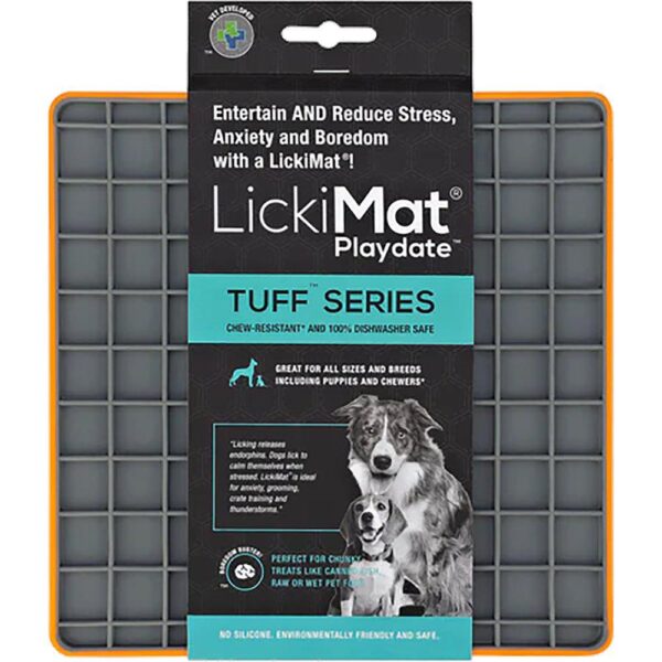 Lickimat Playdate Tuff Oransje 20x20cm