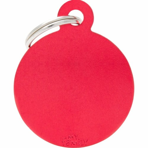 My Family Tags basic rund rød liten