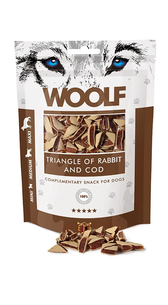Woolf triangle rabbit&cod 100g