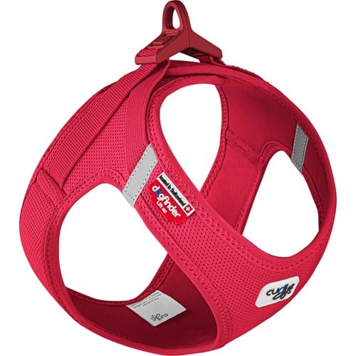 Curli Vest Sele Clasp Air-Mesh rød XS