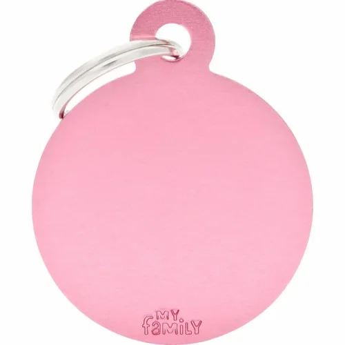 My Family Tags basic rund rosa liten