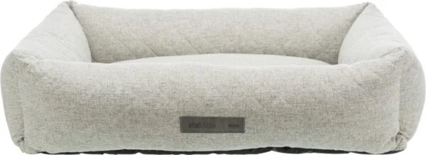Hundeseng Noah vital vevd/soft polyester lysegrå 60x50 cm