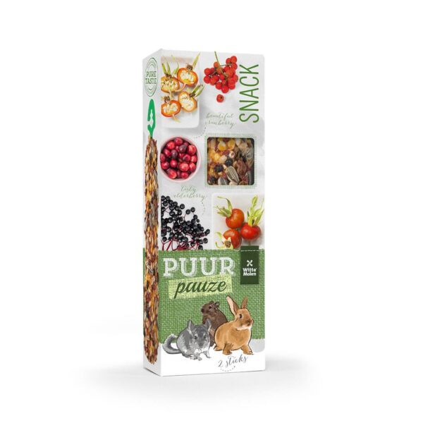 Puur sticks gnager m/tranebær og hyllebær 2 stk 110 g