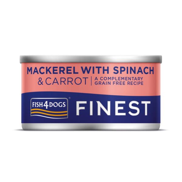 Fish4Dogs Finest Mackerel with Spinach & Carrot 85g