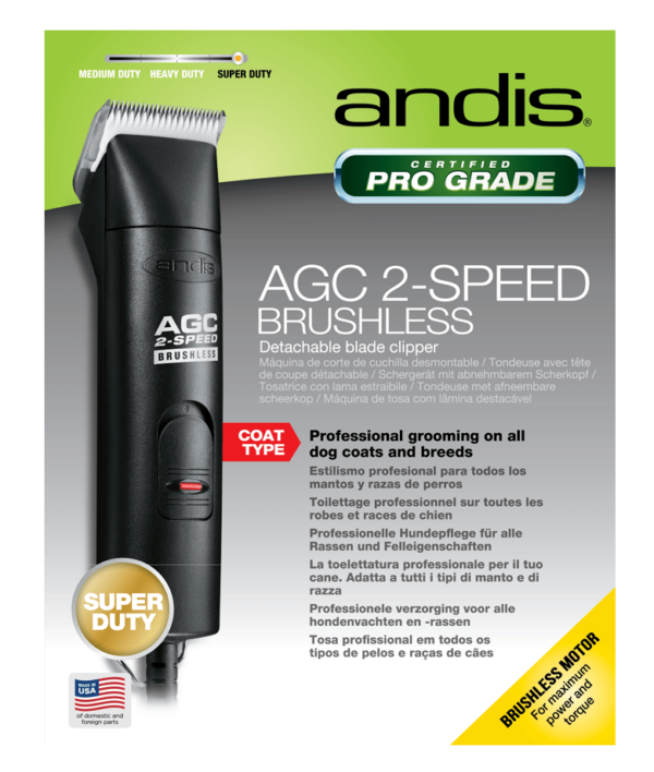 Andis klipper AGC Brushless 2sp m/ledning m/nr. 10