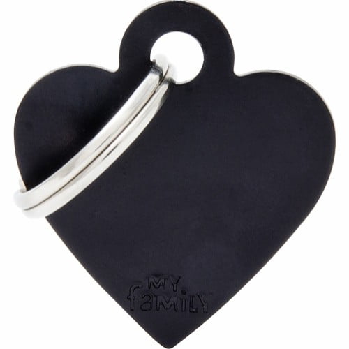 My Family Tags basic hjerte svart liten