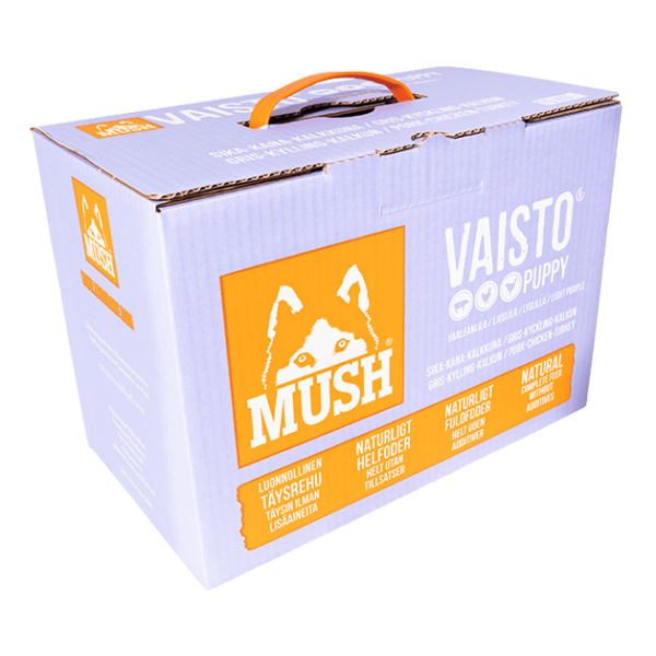 Mush B.A.R.F Vaisto puppy lyslilla gris/kalkun/kylling 10 kg