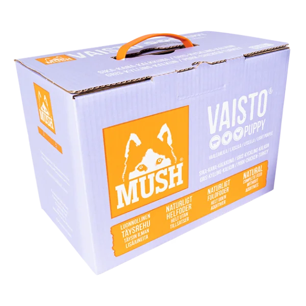 Mush B.A.R.F Vaisto puppy lyslilla gris/kalkun/kylling 10 kg