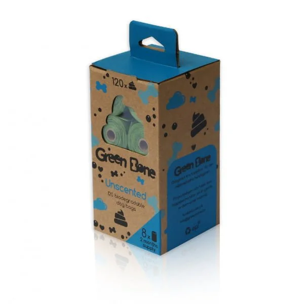Green Bone bioposer pakke med 8 ruller (120 poser) refill Unscented