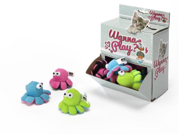 Wanna Play katteleke Blekksprut m/raslelyd 8x4,5cm