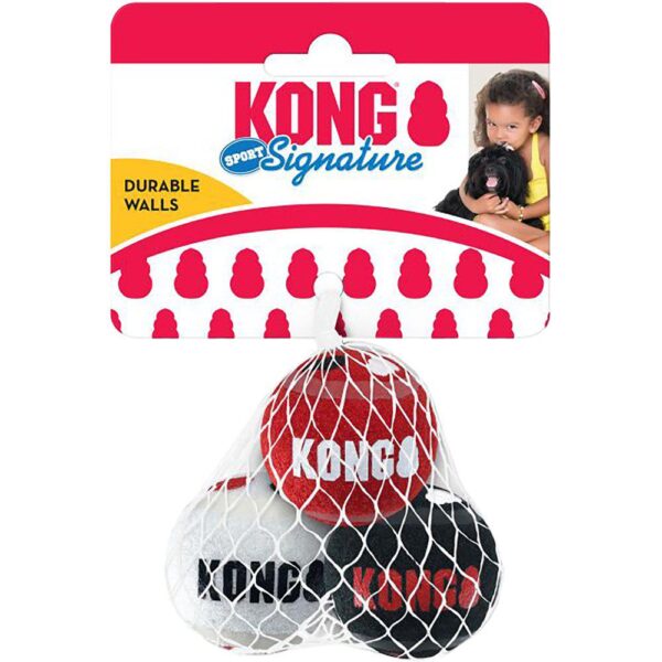 KONG Signature Sportballer XS 3pk ø4,5cm